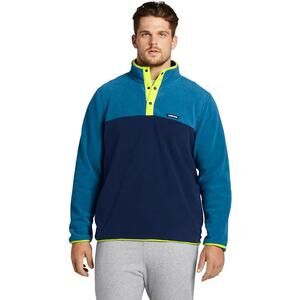 Lands' End Heritage Blue Colorblock Fleece Pullover Medium Gorp Outdoor Camping